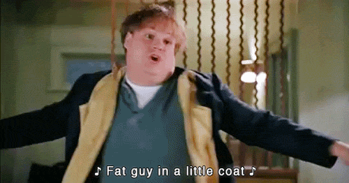 克里斯·法利穿小外套的胖子