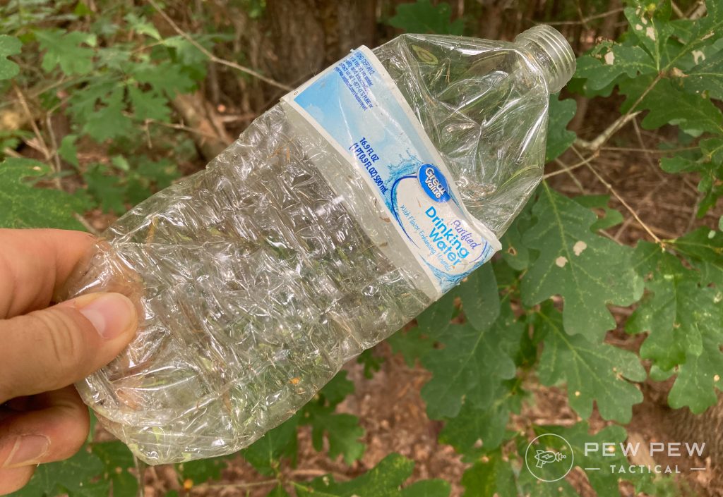 Discarded plastic water bottle